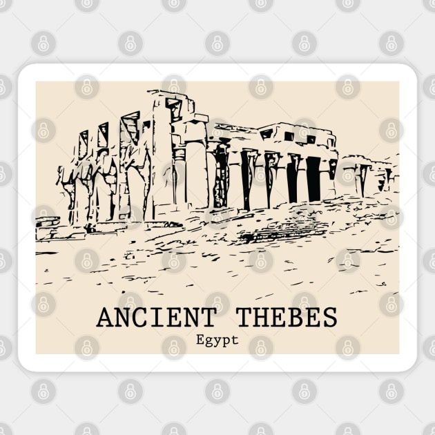 Ancient Thebes - Egypt Magnet by Lakeric